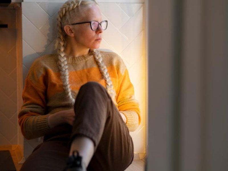 mujer albina PAS personas altamente sensibles Eline Psicoach psicóloga en Vilanova